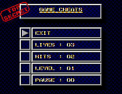 James Bond 007- The Duel (Sega Master System)-cheatmenu.png