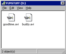 A CD-ROM with 2 avi files.