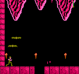 First pink level. That pink thing right above the ground is an explosion of sorts that is glitched, using the spear tiles, when you kill a bird.