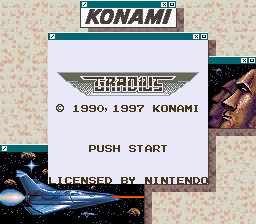 Gradius KonamiGBCollectionVol1 Start Screen (Super Game Boy).png