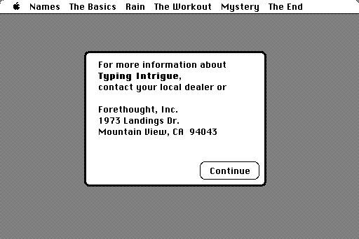 Typing Intrigue (Mac OS Classic) - Quit Demo.png