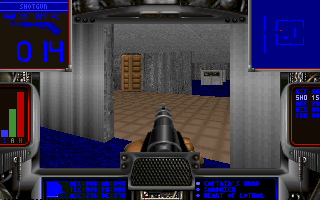 Note the automap displaying only the linedef's the player's seen. Begs the question why this was functional but not health or ammo readouts.