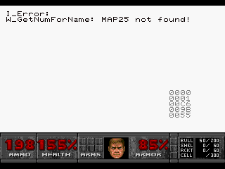 W_GetNumForName: MAP25 not found!
