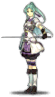 She looks like Hatsune Miku with a sword.