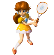 N64 Mario Tennis Daisy art and the cropped portion in Luigi's Mansion to the left.