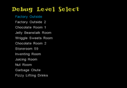 Charlie and the Chocolate Factory (PlayStation 2)-Debug-Level Select.png